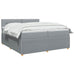 Pat boxspring cu saltea Gri deschis 200 x 200 cm Țesătură - WALTI WALTI