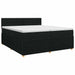 Pat boxspring cu saltea Negru 200 x 200 cm Țesătură - WALTI WALTI