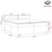 Pat boxspring cu saltea Negru 200 x 200 cm Țesătură - WALTI WALTI