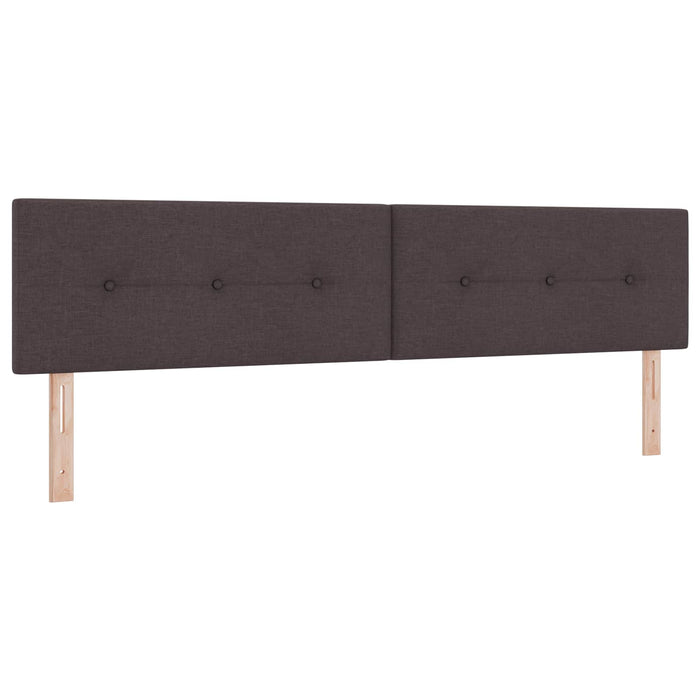 Pat boxspring cu saltea Maro închis 200 x 200 cm Țesătură - WALTI WALTI