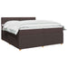 Pat boxspring cu saltea Maro închis 200 x 200 cm Țesătură - WALTI WALTI
