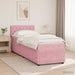 Pat boxspring cu saltea cu headboard Roz 100 x 200 cm Catifea - WALTI WALTI