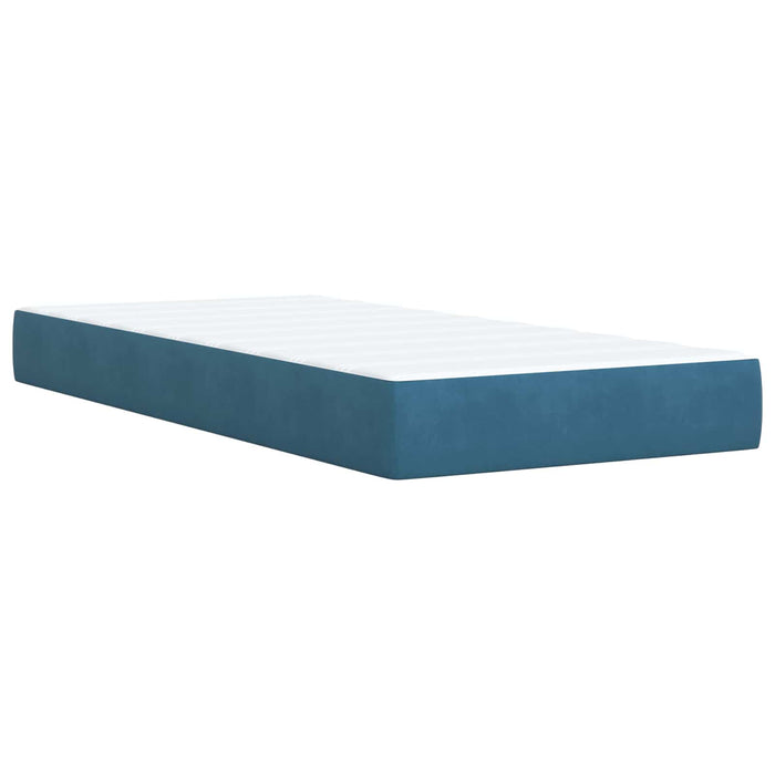 Pat boxspring cu saltea Albastru închis 80 x 200 cm Catifea WALTI