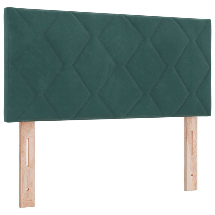Pat boxspring cu saltea Verde închis 80 x 200 cm Catifea WALTI