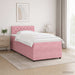 Pat boxspring cu saltea cu headboard Roz 120 x 200 cm Catifea - WALTI WALTI