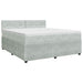 Pat boxspring cu saltea Gri deschis 140 x 190 cm Catifea - WALTI WALTI
