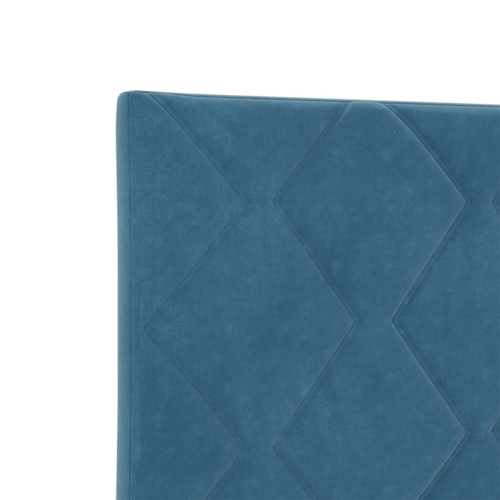 Pat boxspring cu saltea Albastru închis 140 x 200 cm Catifea WALTI