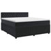 Pat boxspring cu saltea cu headboard Negru 160 x 200 cm Catifea - WALTI WALTI