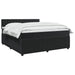 Pat boxspring cu saltea cu headboard Negru 160 x 200 cm Catifea - WALTI WALTI