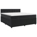 Pat boxspring cu saltea cu headboard Negru 160 x 200 cm Catifea - WALTI WALTI