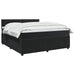 Pat boxspring cu saltea cu headboard Negru 160 x 200 cm Catifea - WALTI WALTI