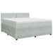 Pat boxspring cu saltea Gri deschis 160 x 200 cm Catifea - WALTI WALTI