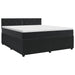 Pat boxspring cu saltea cu headboard Negru 160 x 200 cm Catifea - WALTI WALTI
