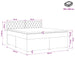 Pat boxspring cu saltea Gri deschis 180 x 200 cm Catifea - WALTI WALTI