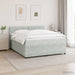 Pat boxspring cu saltea Gri deschis 160 x 200 cm Catifea - WALTI WALTI