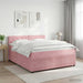 Pat boxspring cu saltea cu headboard Roz 140 x 200 cm Catifea - WALTI WALTI