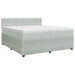 Pat boxspring cu saltea Gri deschis 200 x 200 cm Catifea - WALTI WALTI