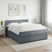 Pat boxspring cu saltea Gri închis 200 x 200 cm Catifea - WALTI WALTI