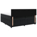 Pat boxspring cu saltea cu headboard Negru 200 x 200 cm Catifea - WALTI WALTI