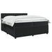 Pat boxspring cu saltea cu headboard Negru 200 x 200 cm Catifea - WALTI WALTI