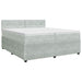 Pat boxspring cu saltea Gri deschis 200 x 200 cm Catifea - WALTI WALTI