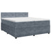 Pat boxspring cu saltea Gri închis 200 x 200 cm Catifea - WALTI WALTI