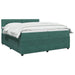 Pat boxspring cu saltea Verde închis 200 x 200 cm Catifea - WALTI WALTI
