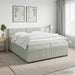 Pat boxspring cu saltea Gri deschis 200 x 200 cm Catifea - WALTI WALTI