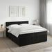 Pat boxspring cu saltea cu headboard Negru 200 x 200 cm Catifea - WALTI WALTI