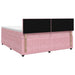 Pat boxspring cu saltea cu headboard Roz 200 x 200 cm Catifea - WALTI WALTI