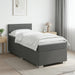 Pat box spring cu saltea și LED Gri închis 90 x 190 cm Țesătură - WALTI WALTI