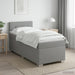 Pat box spring cu saltea și LED Gri deschis 100 x 200 cm - WALTI WALTI