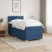 Pat box spring cu saltea și LED albastru 80 x 200 cm Țesătură - WALTI WALTI