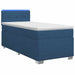 Pat box spring cu saltea și LED albastru 80 x 200 cm Țesătură - WALTI WALTI