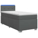 Pat box spring cu saltea și LED Gri închis 100 x 200 cm - WALTI WALTI