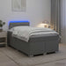 Pat box spring cu saltea și LED Gri deschis 120 x 200 cm - WALTI WALTI