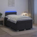 Pat box spring cu saltea și LED Gri închis 120 x 200 cm - WALTI WALTI