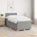 Pat box spring cu saltea și LED Gri deschis 120 x 190 cm - WALTI WALTI