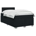Pat box spring cu saltea și LED Negru 120 x 190 cm Țesătură - WALTI WALTI