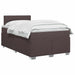 Pat box spring cu saltea și LED Maro închis 120 x 190 cm - WALTI WALTI