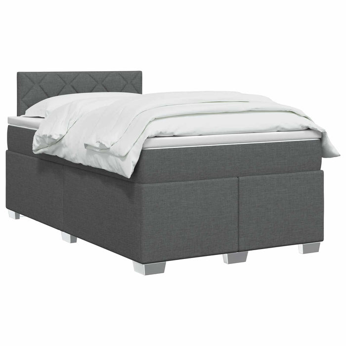 Pat box spring cu saltea și LED Gri închis 120 x 190 cm - WALTI WALTI