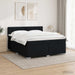 Pat box spring cu saltea și LED Negru 140 x 200 cm Țesătură - WALTI WALTI