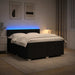 Pat box spring cu saltea și LED Negru 140 x 190 cm Țesătură - WALTI WALTI
