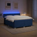Pat box spring cu saltea și LED albastru 180 x 200 cm Țesătură - WALTI WALTI