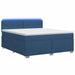 Pat box spring cu saltea și LED albastru 180 x 200 cm Țesătură - WALTI WALTI