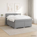 Pat box spring cu saltea și LED Gri deschis 160 x 200 cm - WALTI WALTI