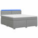 Pat box spring cu saltea și LED Gri deschis 180 x 200 cm - WALTI WALTI