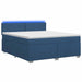 Pat box spring cu saltea și LED albastru 180 x 200 cm Țesătură - WALTI WALTI