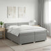 Pat box spring cu saltea și LED Gri deschis 200 x 200 cm - WALTI WALTI