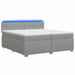 Pat box spring cu saltea și LED Gri deschis 200 x 200 cm - WALTI WALTI